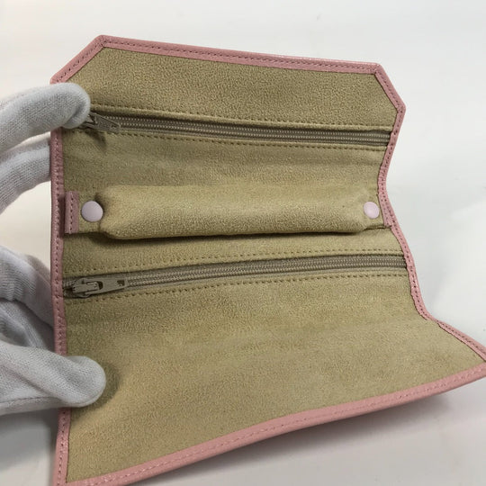 TIFFANY&Co. Pouch leather pink Jewelry case Women Used Authentic