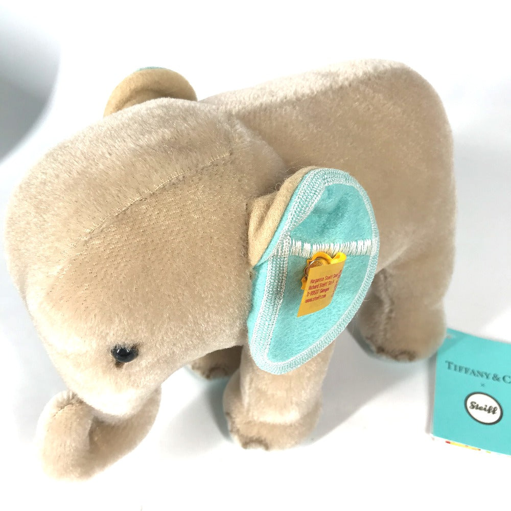 TIFFANY&Co. Plush Doll Mohair, Cotton beige Steiff collaboration animal Women Used Authentic