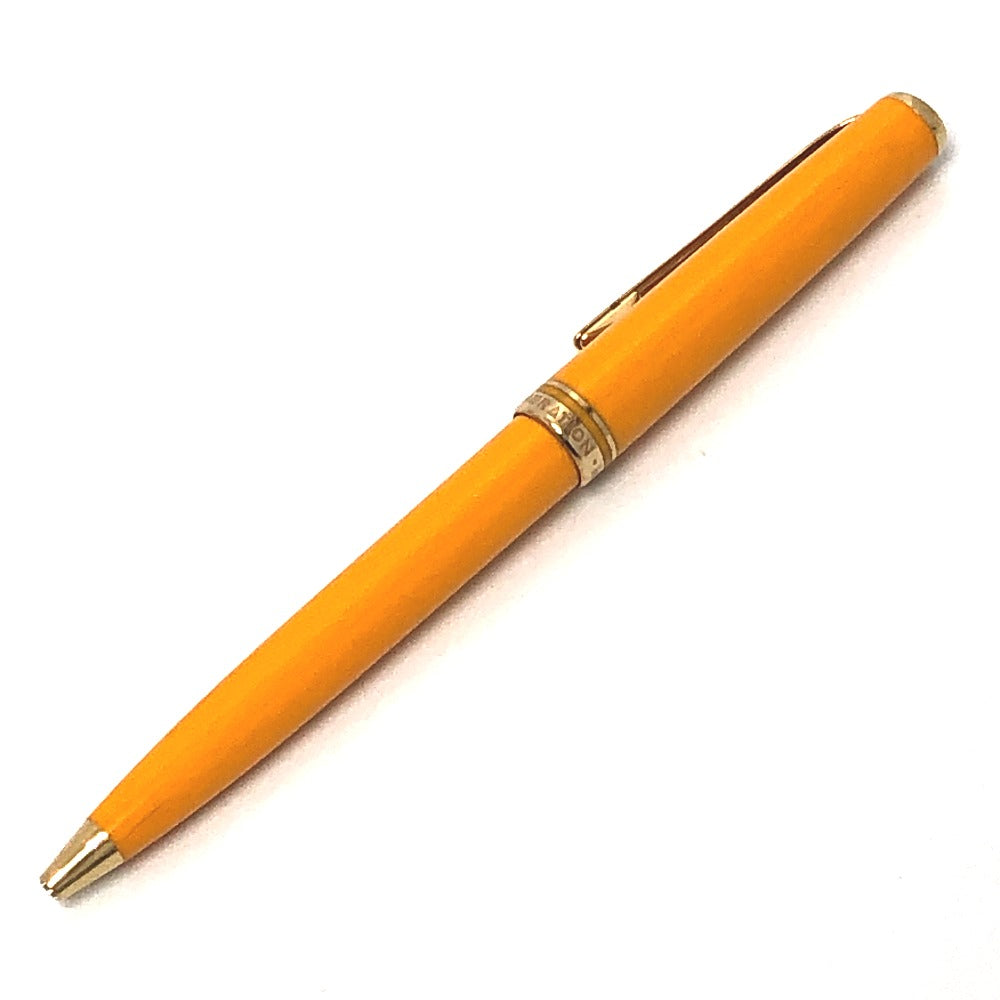 MONTBLANC Ballpoint pen Precious resin Orange Twist type Women Used Authentic