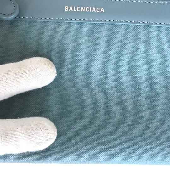 BALENCIAGA Tote Bag 339933 4790 S 002123 canvas sky blue Handbag Navy Kabas