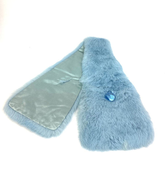 Baccarat Scarf Fur , Lapin blue scarf Women Used Authentic