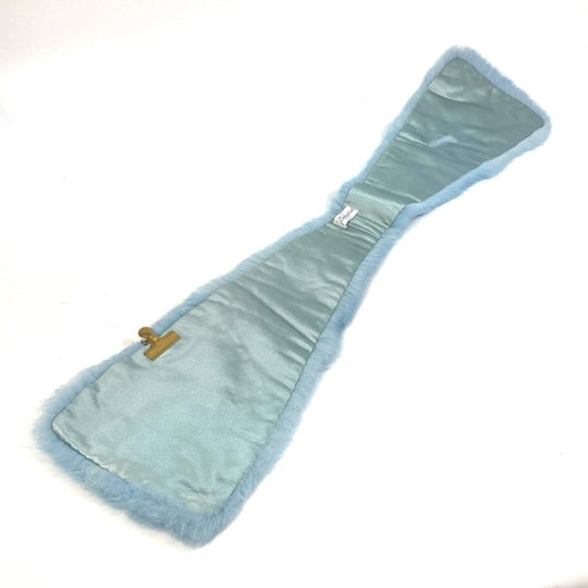 Baccarat Scarf Fur , Lapin blue scarf Women Used Authentic