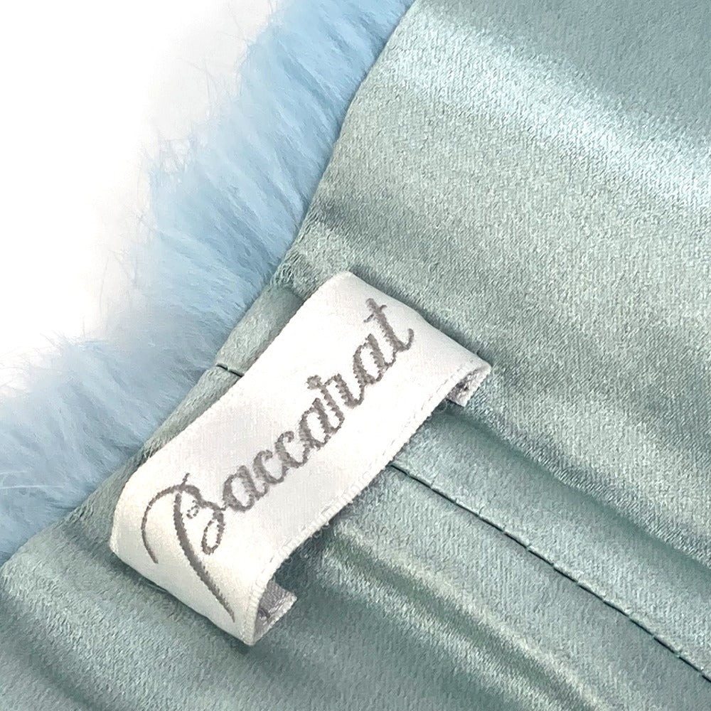 Baccarat Scarf Fur , Lapin blue scarf Women Used Authentic