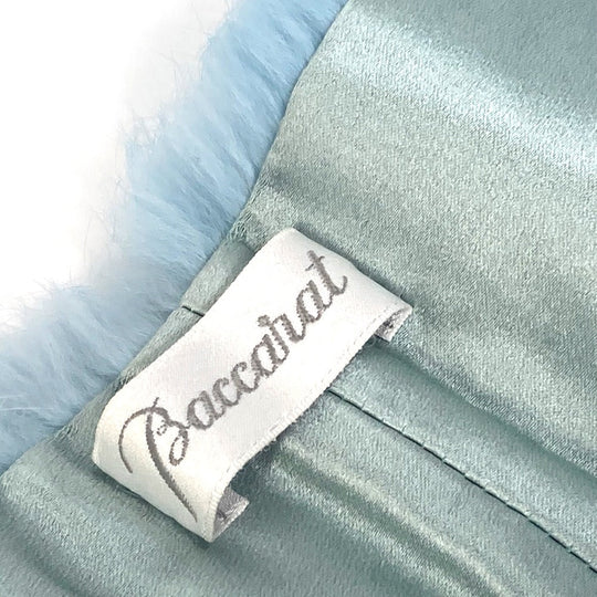 Baccarat Scarf Fur , Lapin blue scarf Women Used Authentic