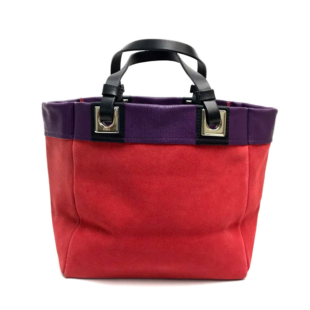 Furla Tote Bag BN77 Suede / leather black reversible By color Women Used Authentic