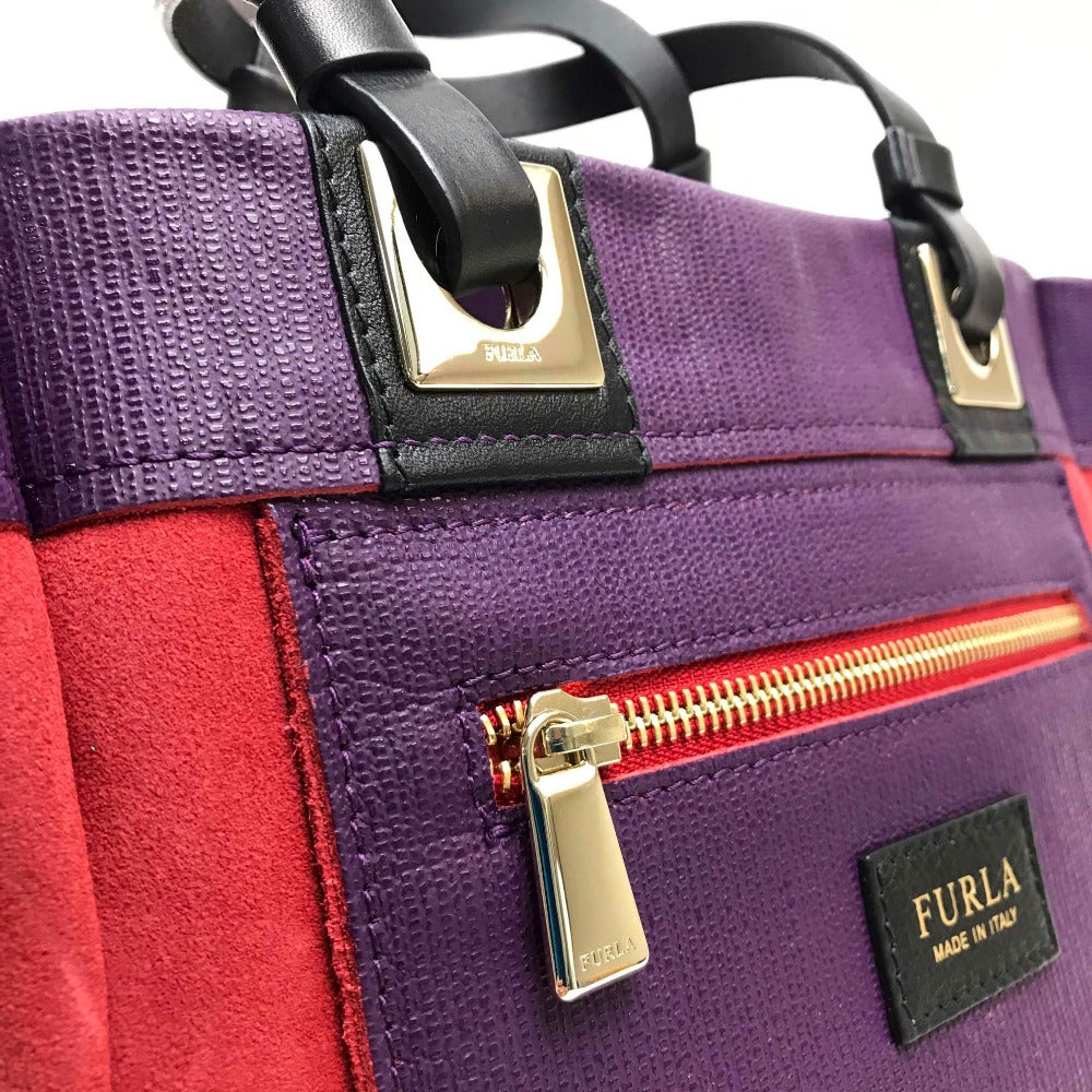 Furla Tote Bag BN77 Suede / leather black reversible By color Women Used Authentic