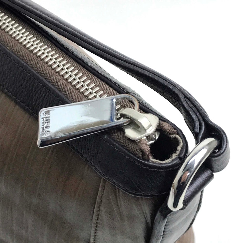 Furla Shoulder Bag leather Brown Tote Bag unisex(Unisex) Used Authentic