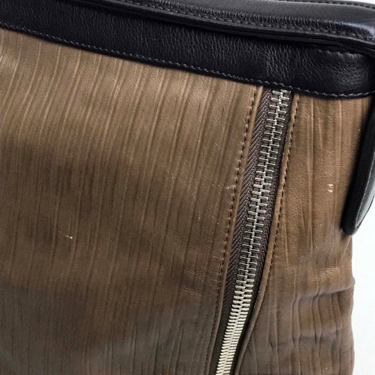 Furla Shoulder Bag leather Brown Tote Bag unisex(Unisex) Used Authentic