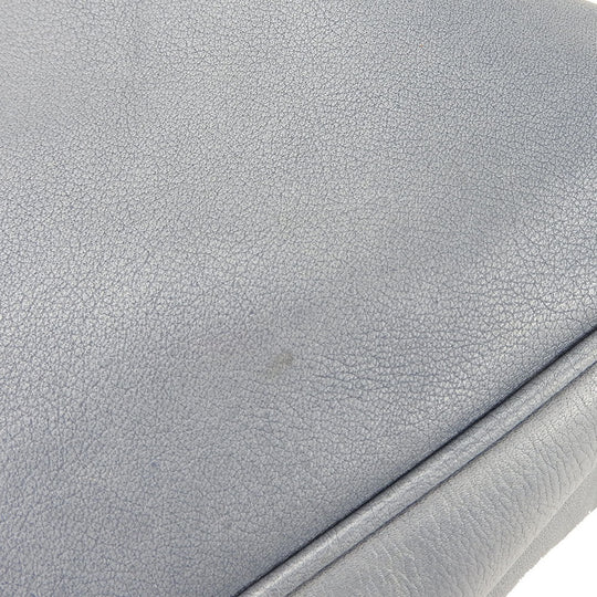 BALLY Shoulder Bag leather blue Women Used Authentic