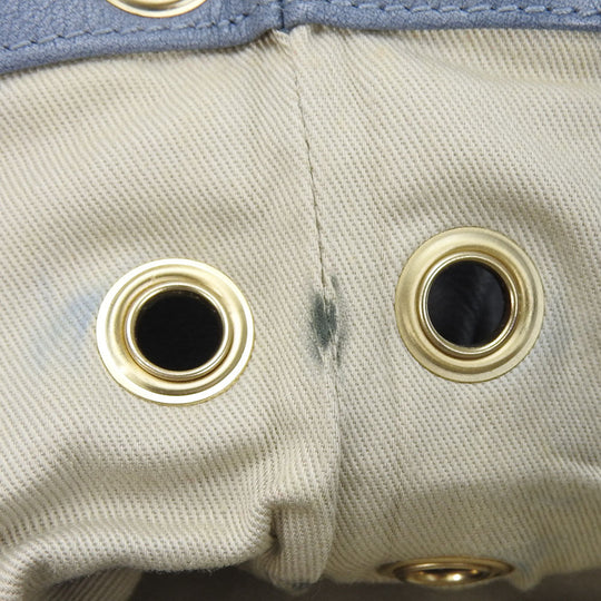BALLY Shoulder Bag leather blue Women Used Authentic