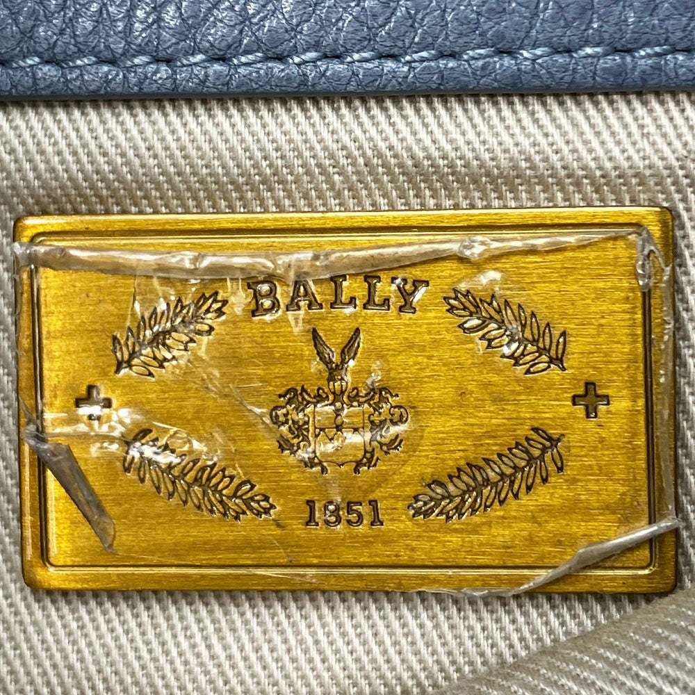 BALLY Shoulder Bag leather blue Women Used Authentic