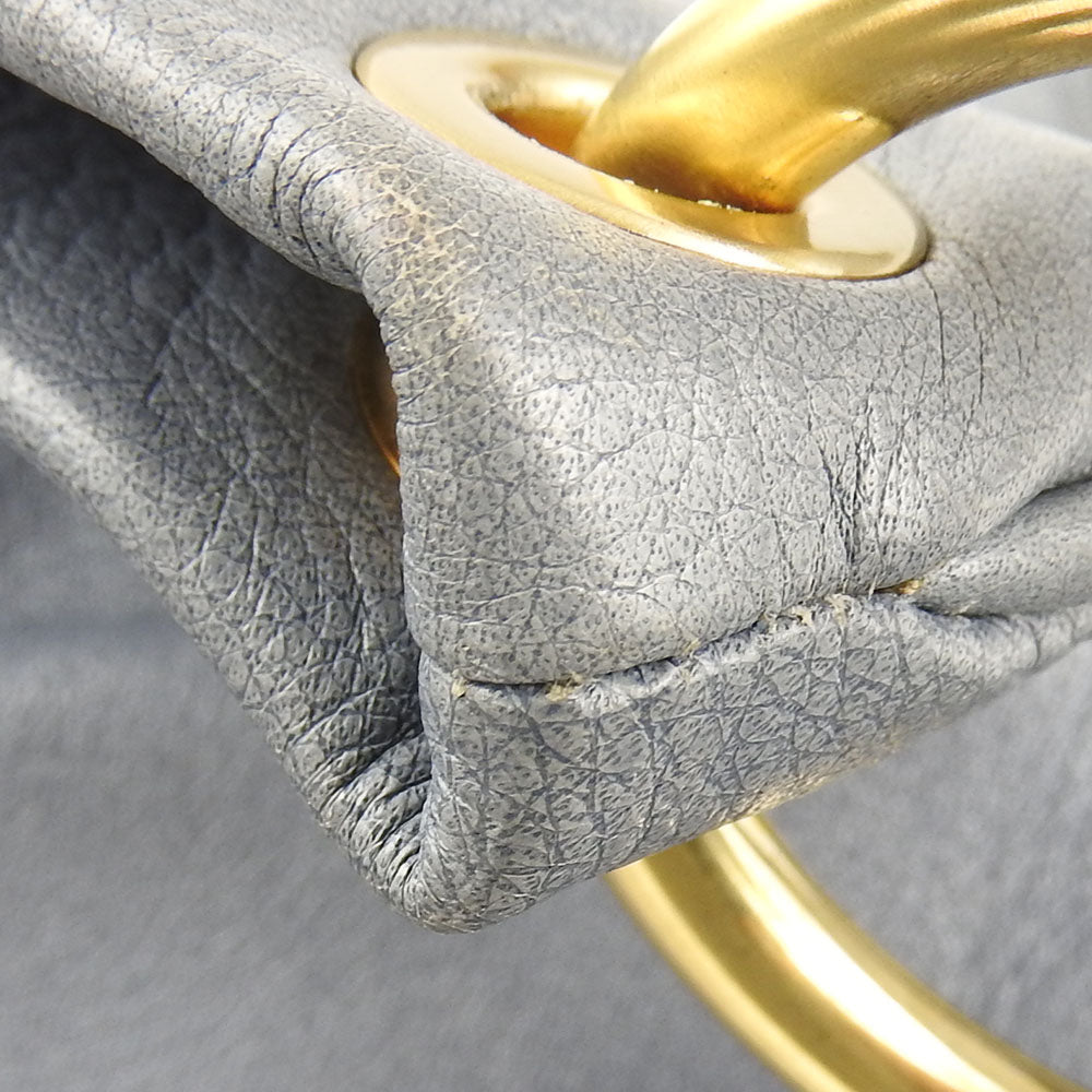 BALLY Shoulder Bag leather blue Women Used Authentic