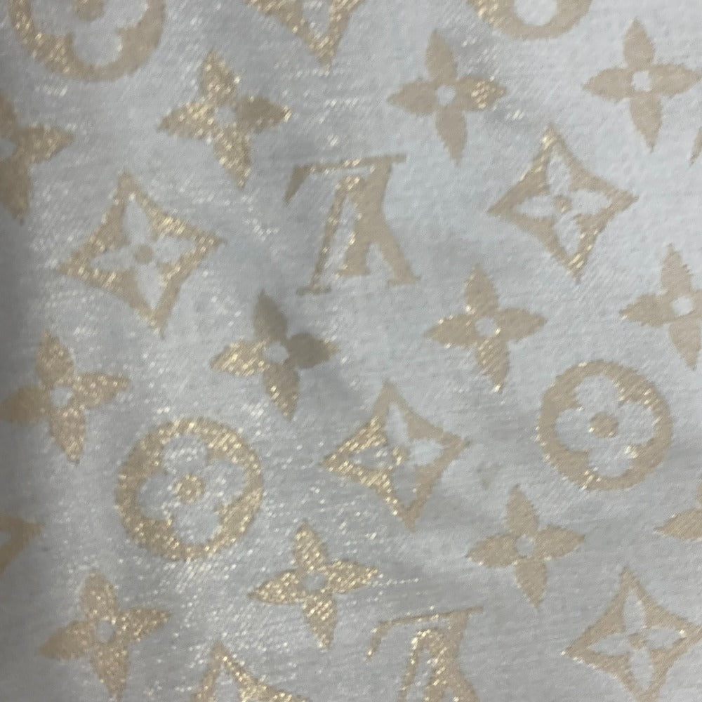 LOUIS VUITTON shawl M75121 silk gray Shoal Monogram Shine Women Used Authentic