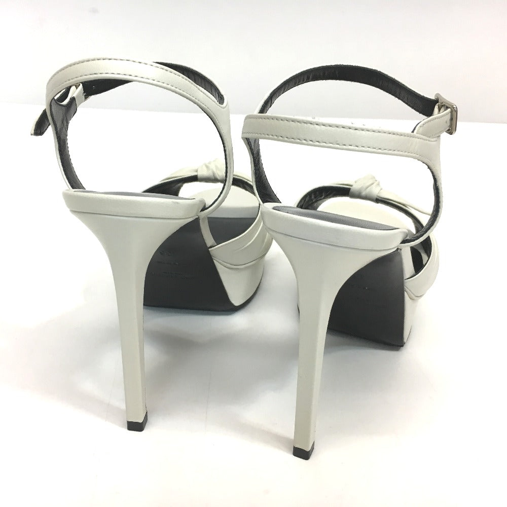 SAINT LAURENT PARIS Sandals 385297 leather white ribbon Candy tribute Women 36 Used Authentic