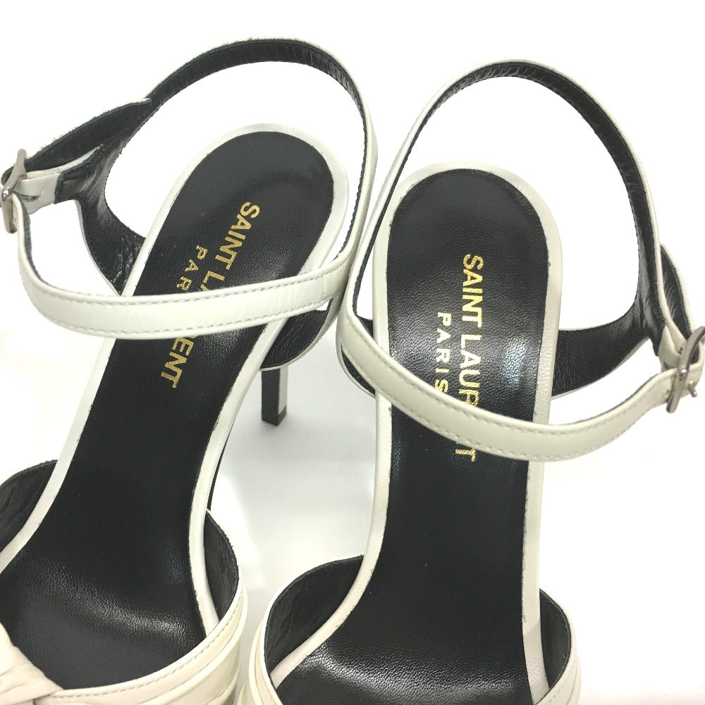 SAINT LAURENT PARIS Sandals 385297 leather white ribbon Candy tribute Women 36 Used Authentic