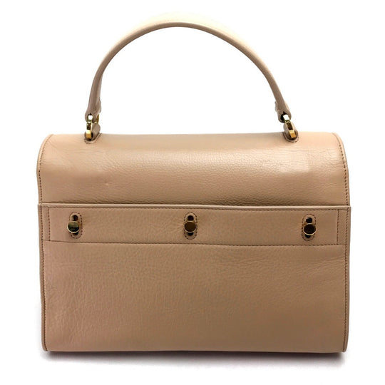 SAINT LAURENT PARIS Handbag 368229 leather beige Muse toe Women Used Authentic