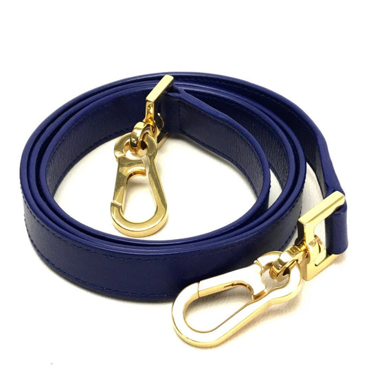 SAINT LAURENT PARIS Handbag leather blue MUSE TWO Women Used Authentic