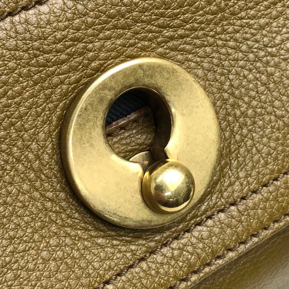 YVES SAINT LAURENT Shoulder Bag 265707 Canvas / leather Brown Muse toe Sling bag Women Used Authentic