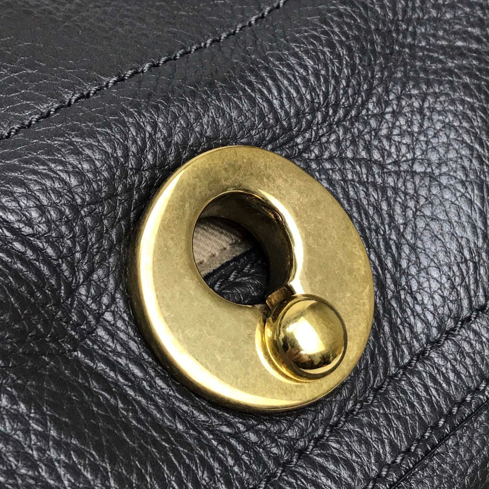 YVES SAINT LAURENT Handbag 229680 Canvas / leather dark gray x beige Muse toe one belt Women Used Authentic