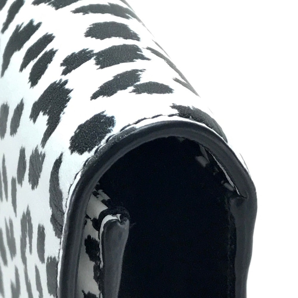 SAINT LAURENT PARIS Clutch bag 326079 Calf leather black Cassandra Leopard Women Used Authentic