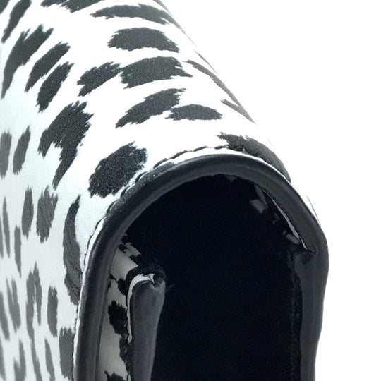 SAINT LAURENT PARIS Clutch bag 326079 Calf leather black Cassandra Leopard Women Used Authentic