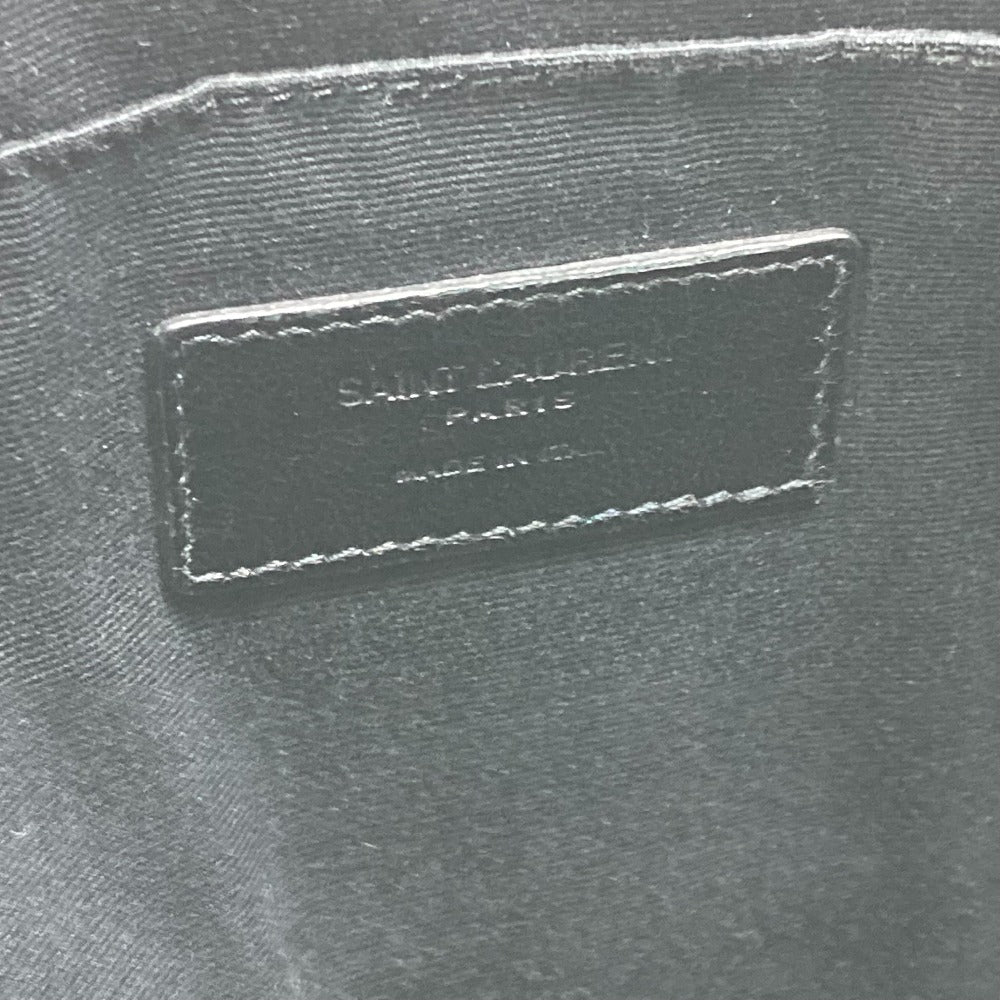 SAINT LAURENT PARIS Clutch bag 397294 leather Dark navy Pouch Classic Saint Laurent Mini Zip Tablet Sleeve mens Used Authentic