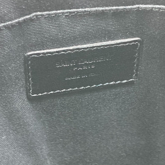 SAINT LAURENT PARIS Clutch bag 397294 leather Dark navy Pouch Classic Saint Laurent Mini Zip Tablet Sleeve mens Used Authentic