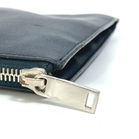 SAINT LAURENT PARIS Clutch bag 397294 leather Dark navy Pouch Classic Saint Laurent Mini Zip Tablet Sleeve mens Used Authentic
