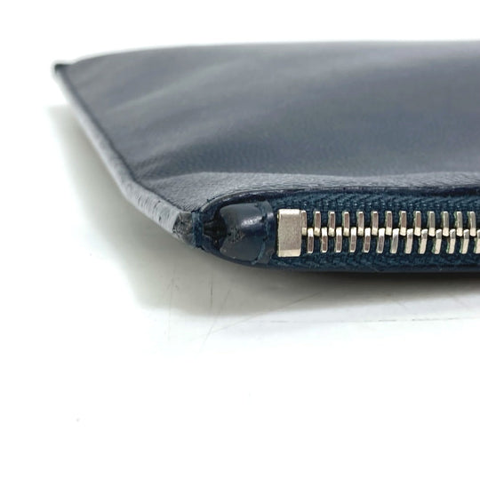SAINT LAURENT PARIS Clutch bag 397294 leather Dark navy Pouch Classic Saint Laurent Mini Zip Tablet Sleeve mens Used Authentic