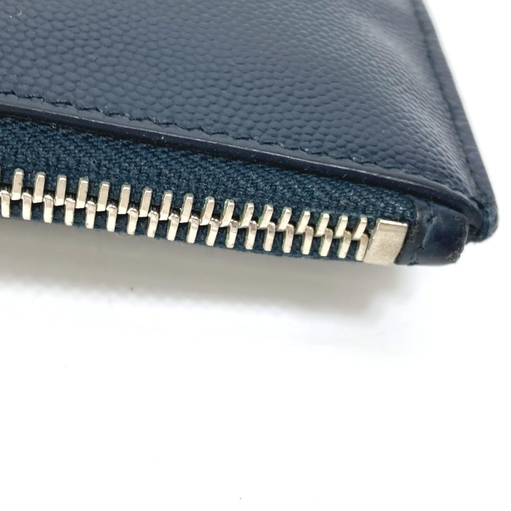SAINT LAURENT PARIS Clutch bag 397294 leather Dark navy Pouch Classic Saint Laurent Mini Zip Tablet Sleeve mens Used Authentic