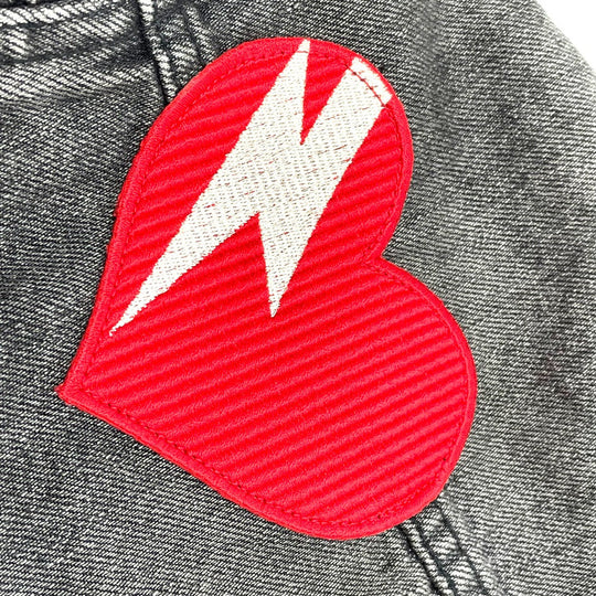 SAINT LAURENT PARIS Denim Jacket 484738 Cotton denim black Heart emblem Logo button Women S Used Authentic