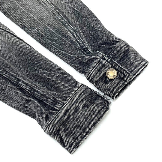 SAINT LAURENT PARIS Denim Jacket 484738 Cotton denim black Heart emblem Logo button Women S Used Authentic