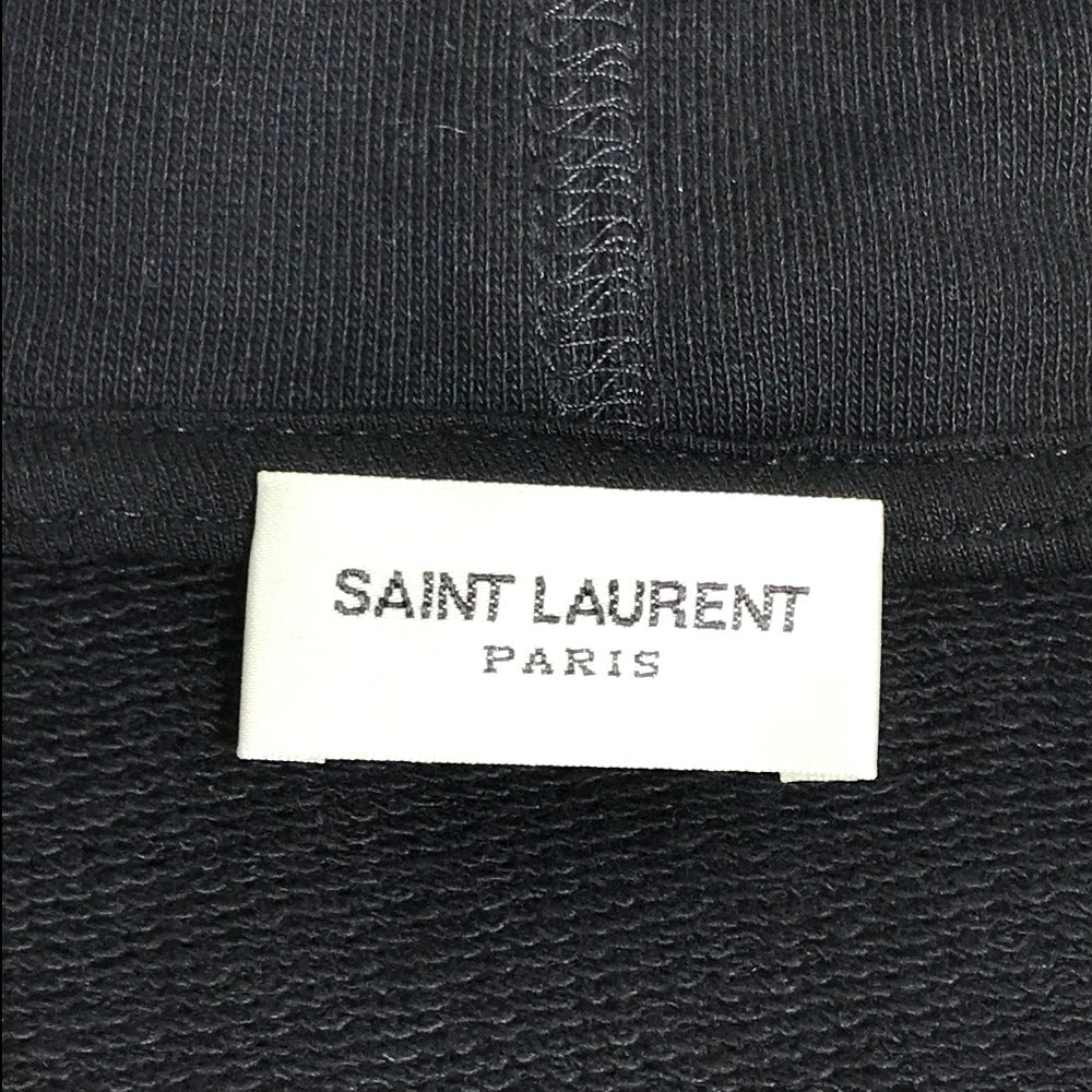 SAINT LAURENT PARIS Hoodie 605507 cotton black Jardin Majorelle Hoodie Hoodie mens XS Used Authentic