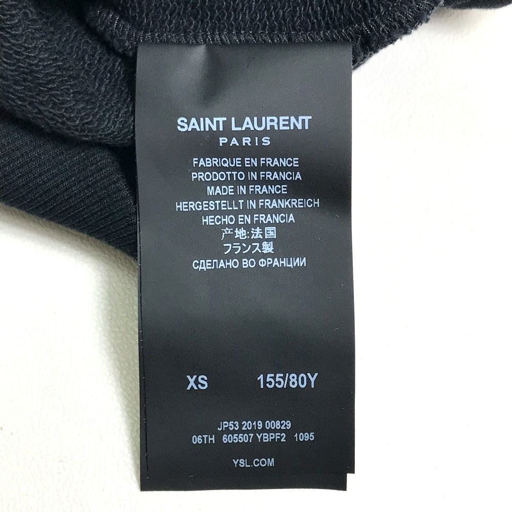 SAINT LAURENT PARIS Hoodie 605507 cotton black Jardin Majorelle Hoodie Hoodie mens XS Used Authentic