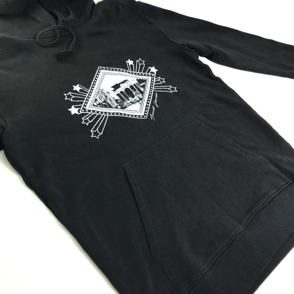 SAINT LAURENT PARIS Hoodie 605507 cotton black Jardin Majorelle Hoodie Hoodie mens XS Used Authentic