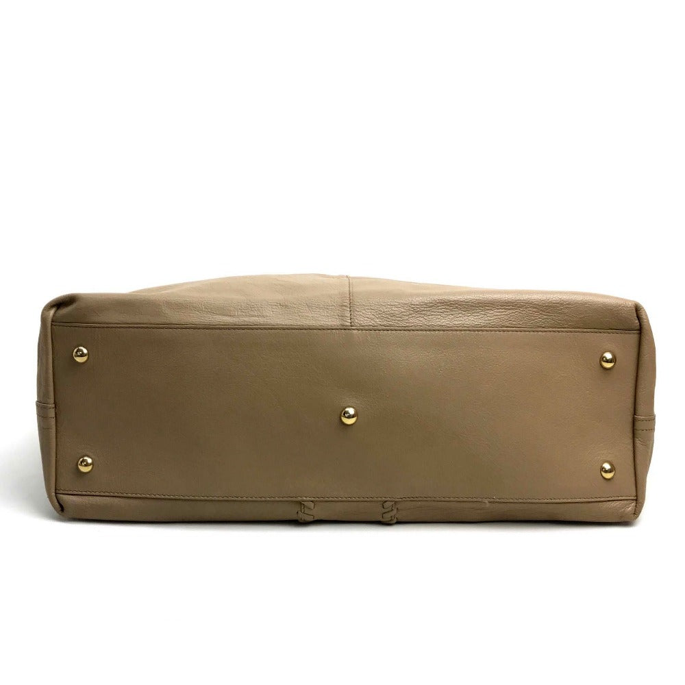 YVES SAINT LAURENT Tote Bag 265702 leather beige reversible Neo-double Women Used Authentic