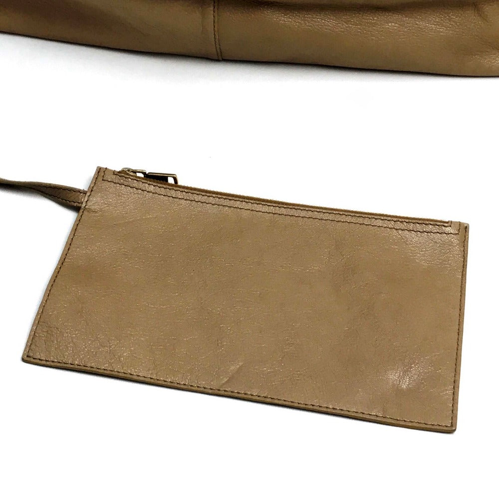 YVES SAINT LAURENT Tote Bag 265702 leather beige reversible Neo-double Women Used Authentic
