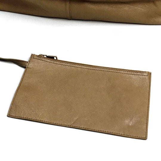 YVES SAINT LAURENT Tote Bag 265702 leather beige reversible Neo-double Women Used Authentic