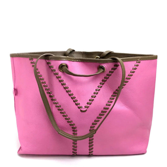 YVES SAINT LAURENT Tote Bag 284650 leather Charcoal gray type Neo-double reversible unisex(Unisex) Used Authentic