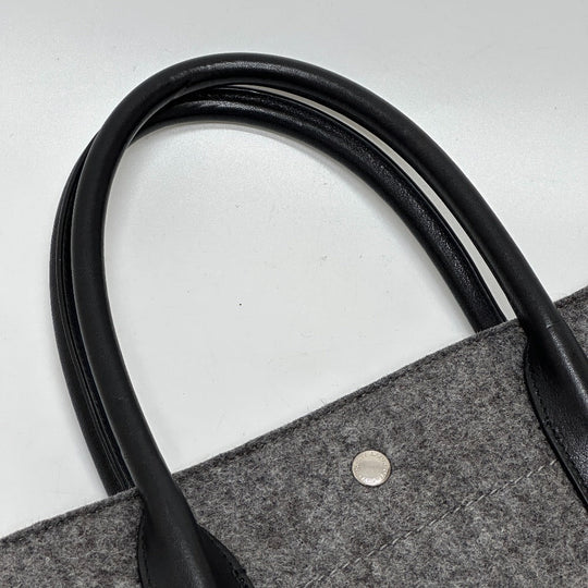 SAINT LAURENT PARIS Tote Bag 632539 Felt / leather gray Shoulder Bag RIVE GAUCHE Women Used Authentic