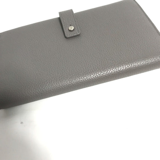YVES SAINT LAURENT Long Wallet Purse 504981 leather gray Long wallet Sac de Jules Women Used Authentic
