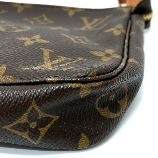 LOUIS VUITTON Accessory pouch M51980 Monogram canvas Brown Women Used Authentic