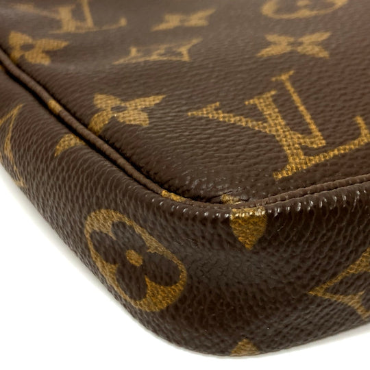 LOUIS VUITTON Accessory pouch M51980 Monogram canvas Brown Women Used Authentic