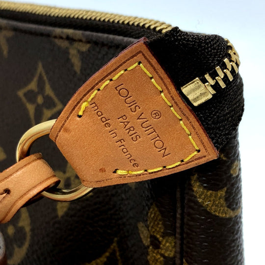 LOUIS VUITTON Accessory pouch M51980 Monogram canvas Brown Women Used Authentic