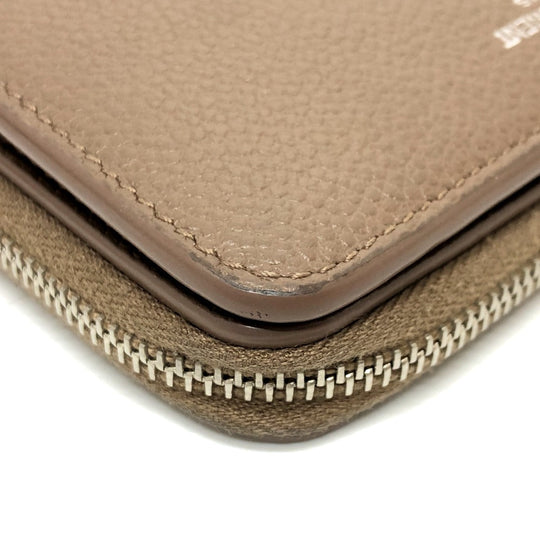SAINT LAURENT PARIS Folded wallet 668319 leather Brown logo Women Used Authentic