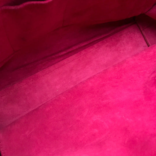 SAINT LAURENT PARIS Tote Bag 324823 leather Fusha pink Small Classic Sac de Jour Women Used Authentic