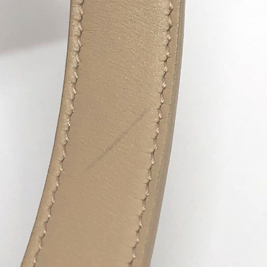 SAINT LAURENT PARIS Tote Bag leather beige logo Women Used Authentic