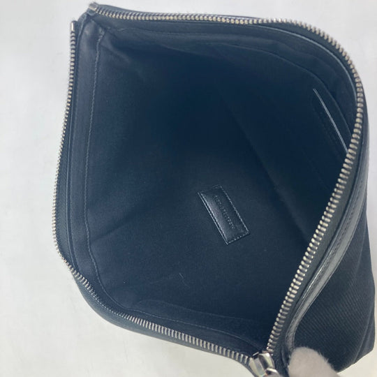SAINT LAURENT PARIS Clutch bag 581369 Canvas / leather black RIVE GAUCHE mens Used Authentic