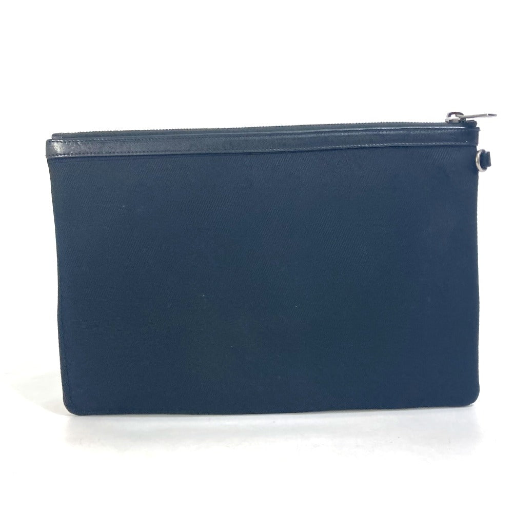 SAINT LAURENT PARIS Clutch bag 581369 Canvas / leather black RIVE GAUCHE mens Used Authentic