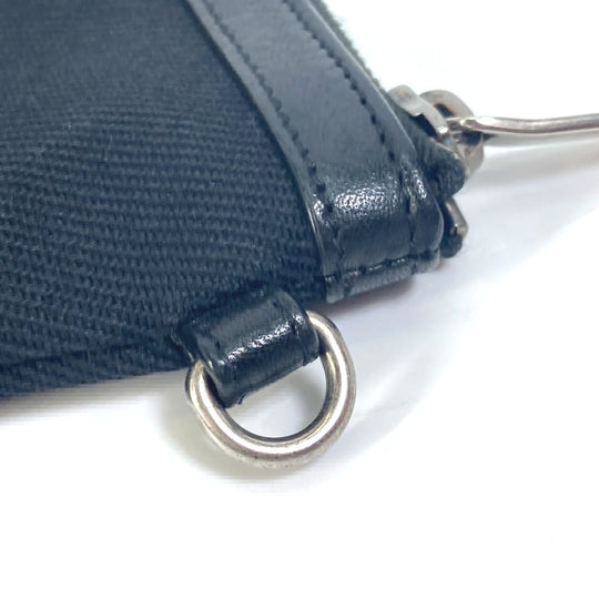 SAINT LAURENT PARIS Clutch bag 581369 Canvas / leather black RIVE GAUCHE mens Used Authentic